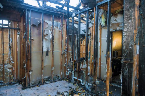 Professional Fire Damage Restoration technician working in Shokan, NY